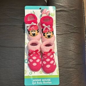 Minnie Mouse baby booties